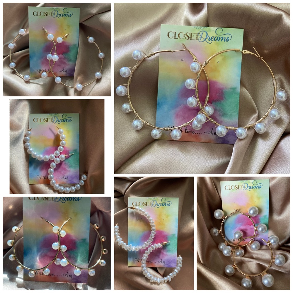 Pearl Hoop Earrings